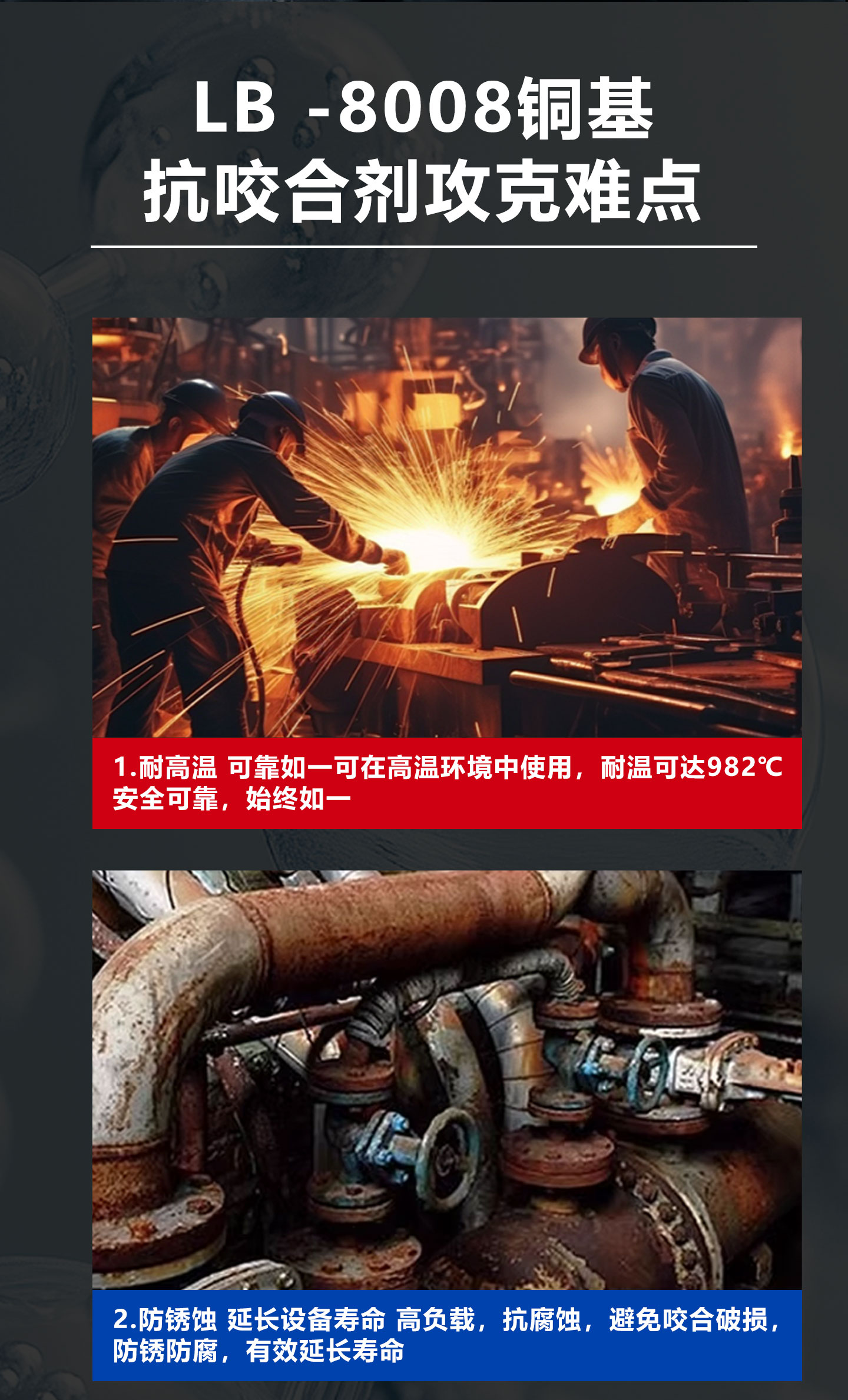 C5-A铜基抗咬合剂LB8008不锈钢轮毂齿轮螺栓螺纹螺 产品详情图4