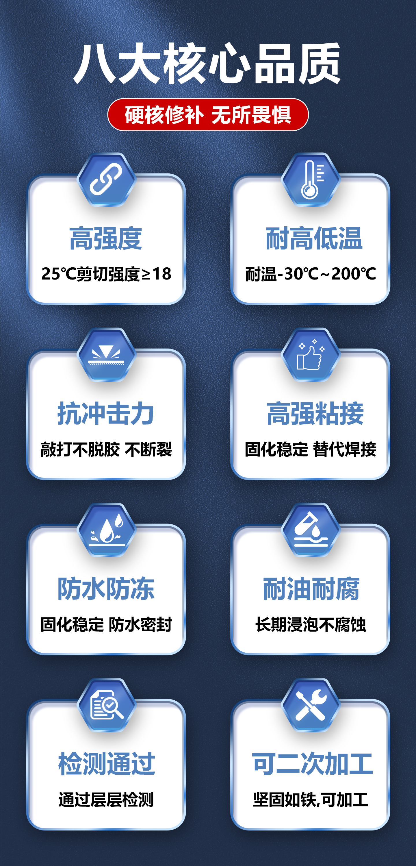 工业级铸工胶耐高温焊接胶高强度粘金属专用修 产品详情图2