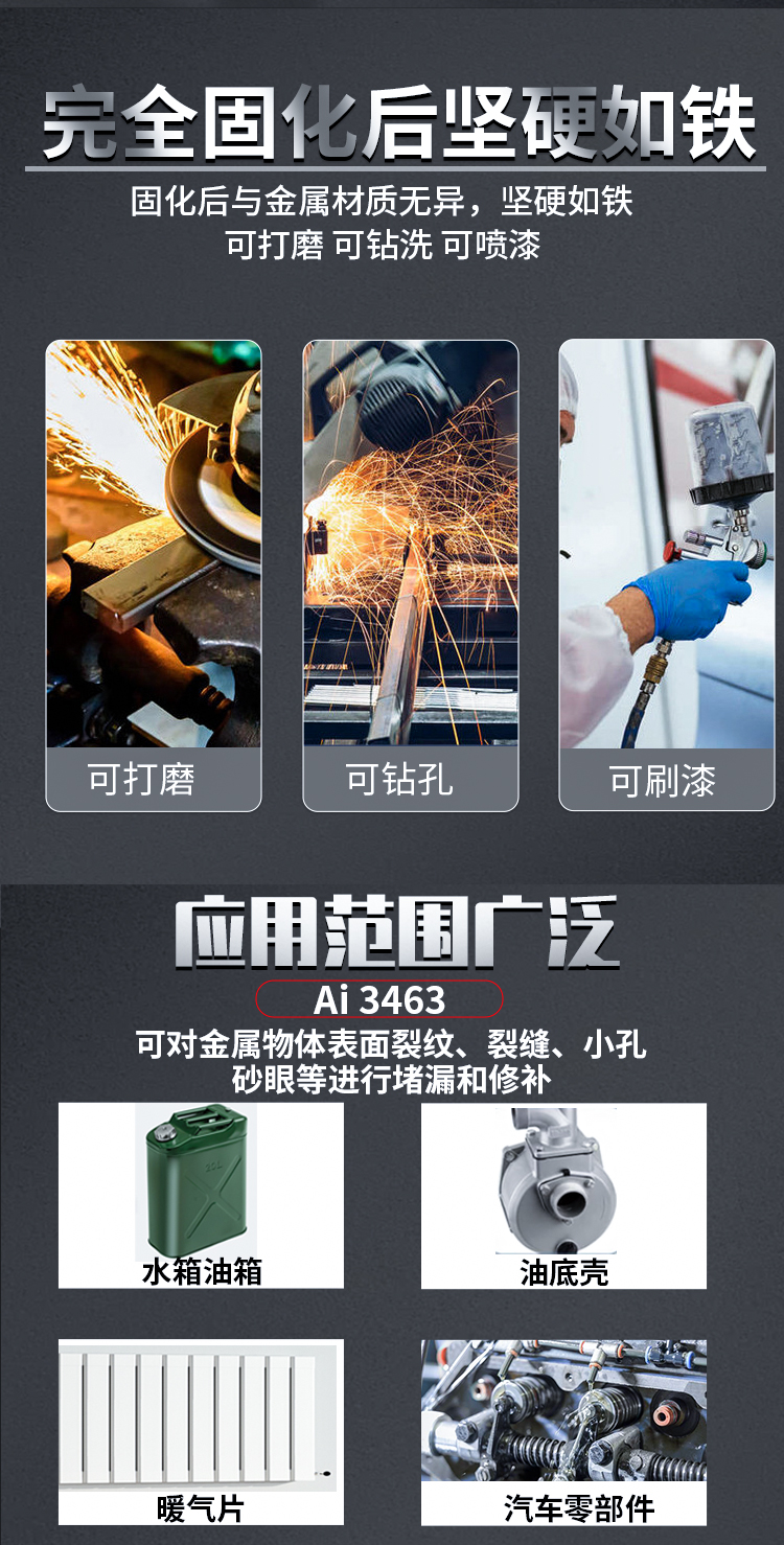 L-3463金属塑钢棒98853速成钢胶棒带压堵漏密封胶泥 产品详情图3
