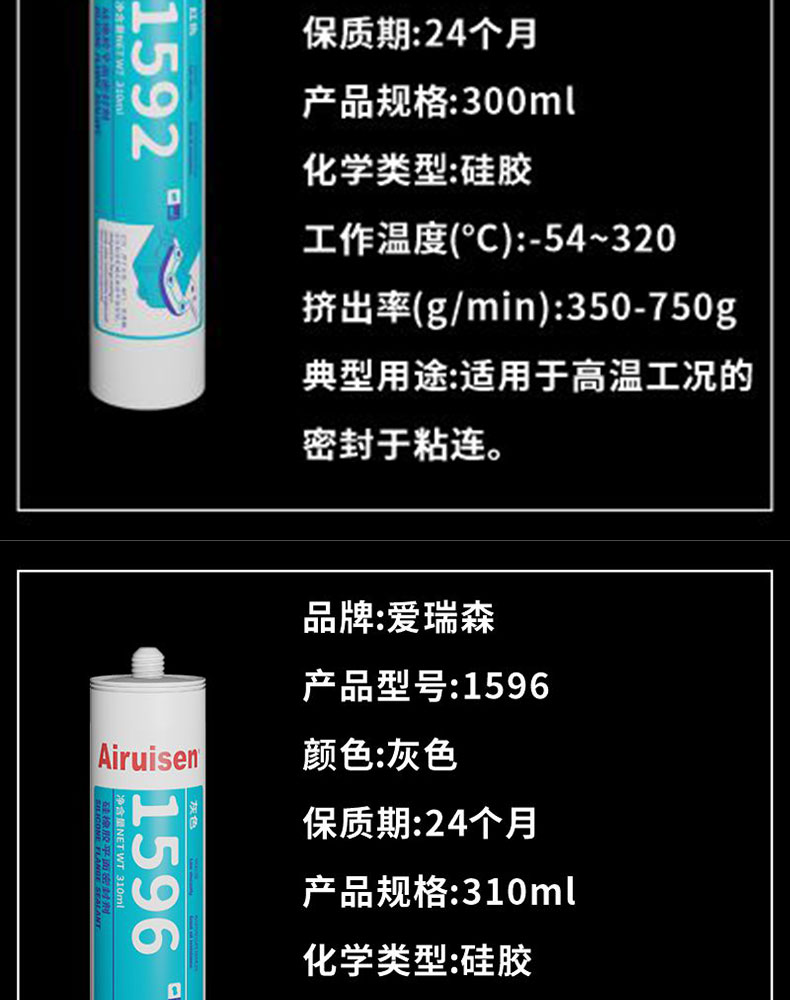 1587 1596 1598 1592 1527T 1527W平面密封胶金属法兰件密 产品详情图10