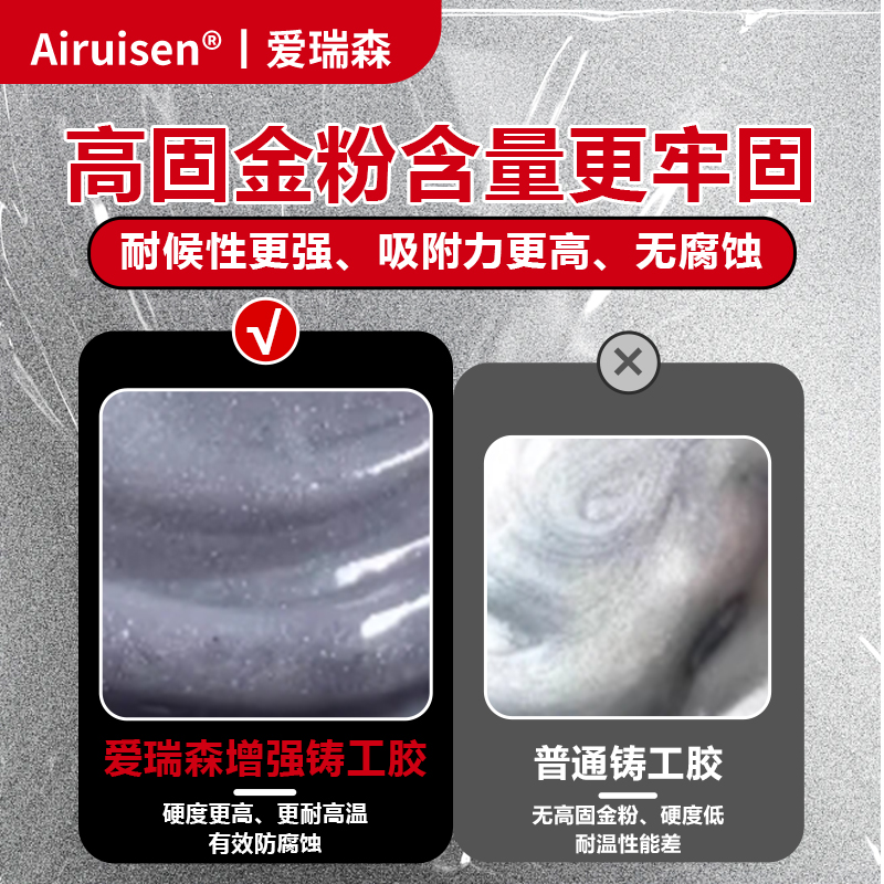 工业级铸工胶耐高温焊接胶高强度粘金属专用修补水箱油箱不锈钢铁暖气片塑料水管补漏修补剂堵漏万能防水ab胶